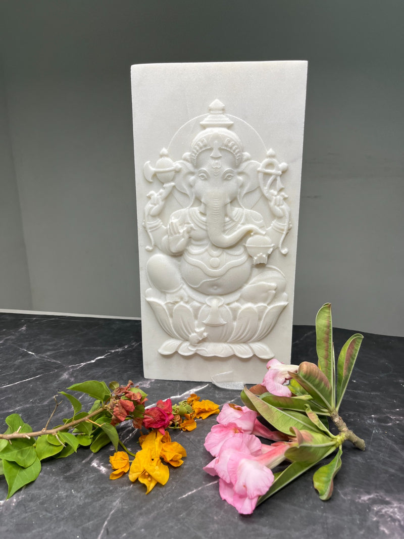 White Marble Ganesh