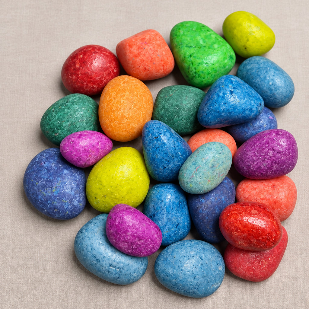 Mixed colour candy pebbles