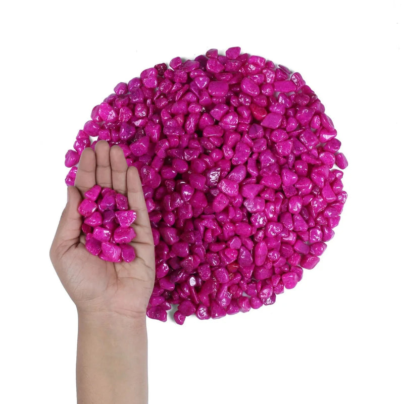 Magenta Pink Glazed Colored Gravels