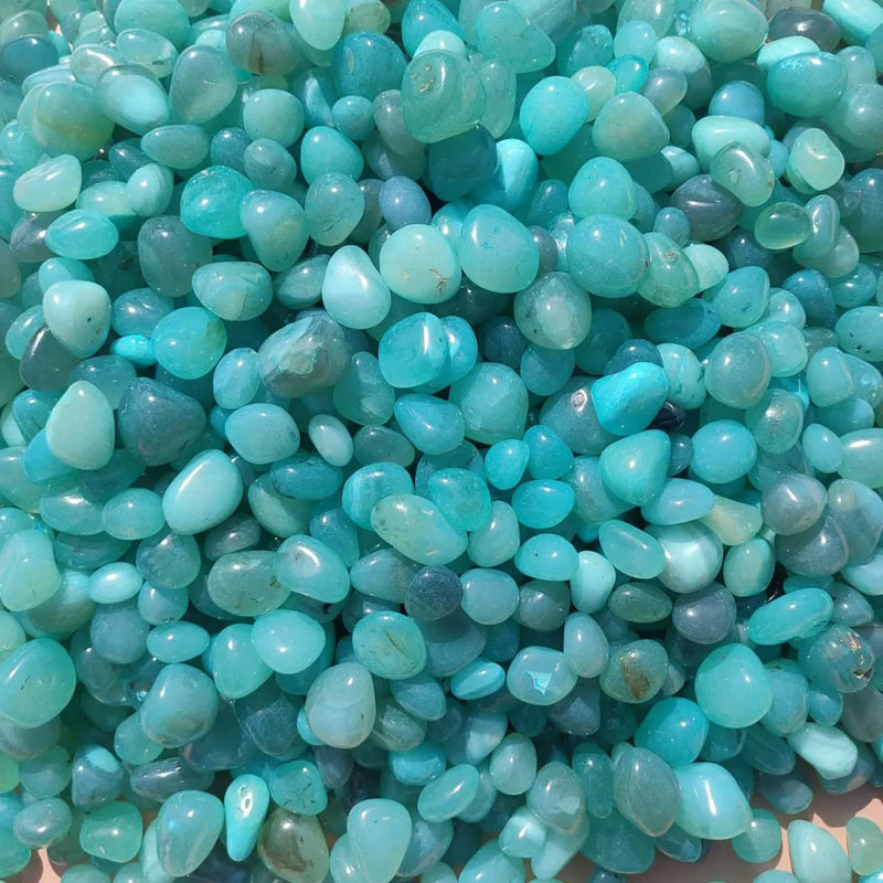 Mint Green Onyx Gemstone Pebbles for Home Decor Accents, Planters and Aqua