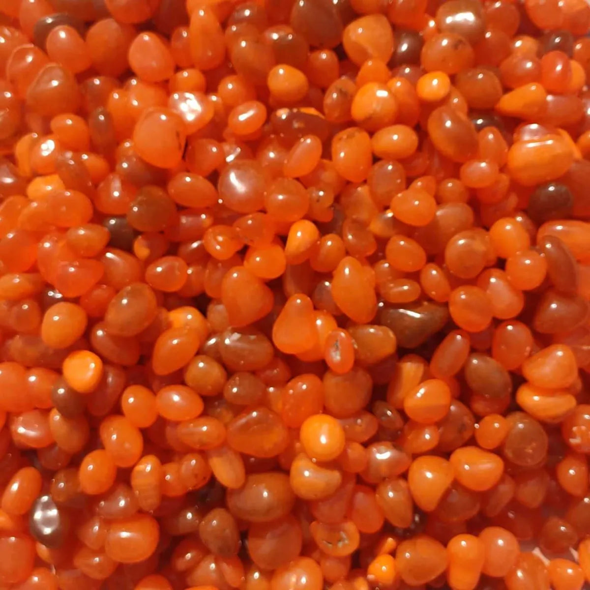 Orange Onyx Gemstone Pebbles for Home Decor Accents, Planters and Aquarium