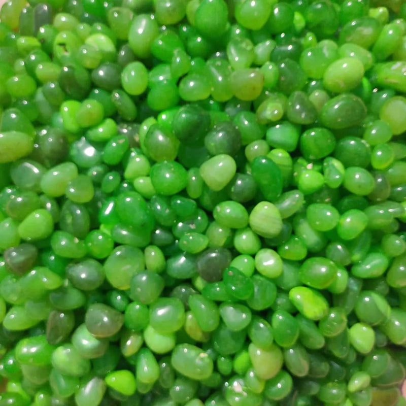 Forest Green Gemstone Pebbles for Home Decor Accents, Planters and Aquariu