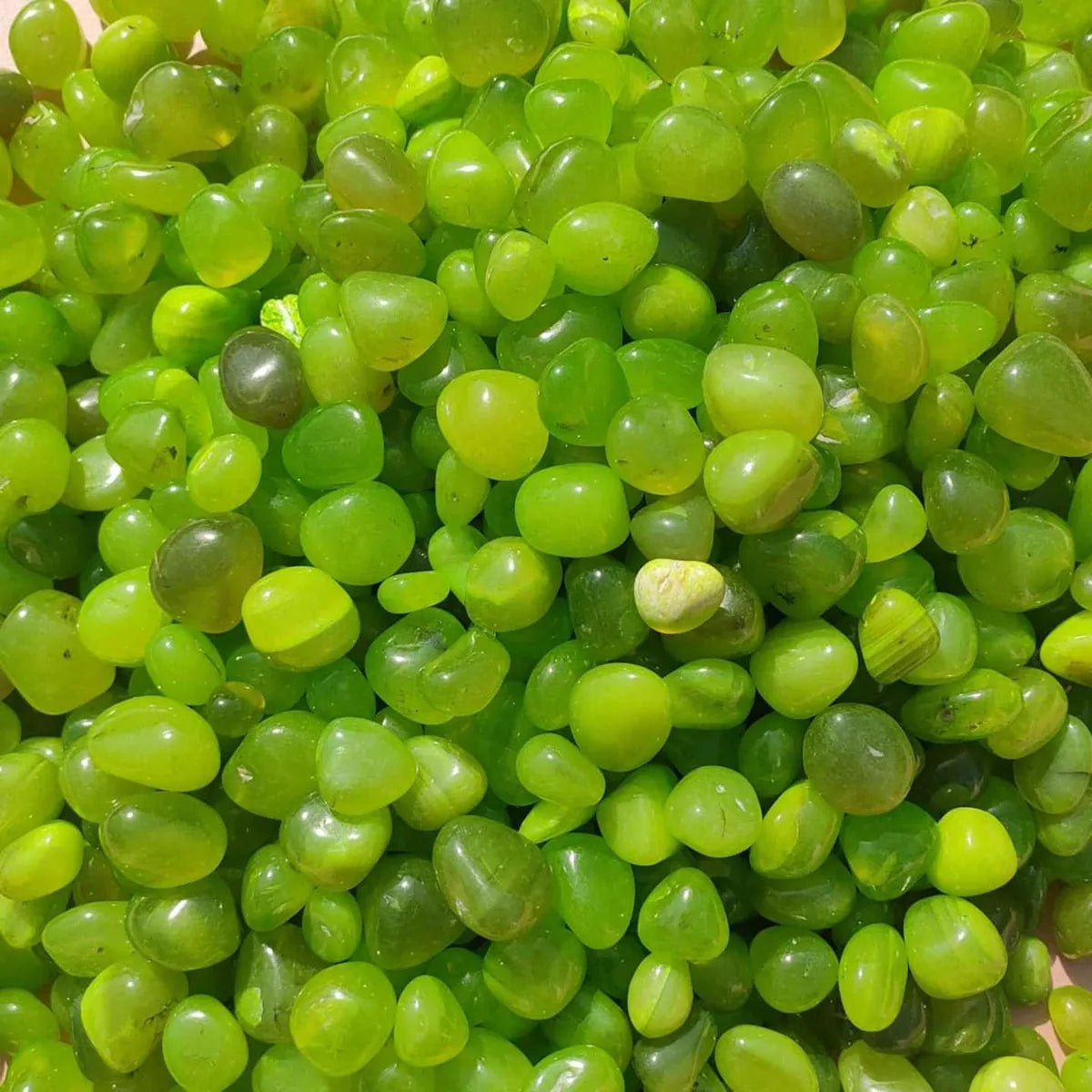 Exotic Green Onyx Gemstone Pebbles for Home Decor Accents, Planters and Aquariums