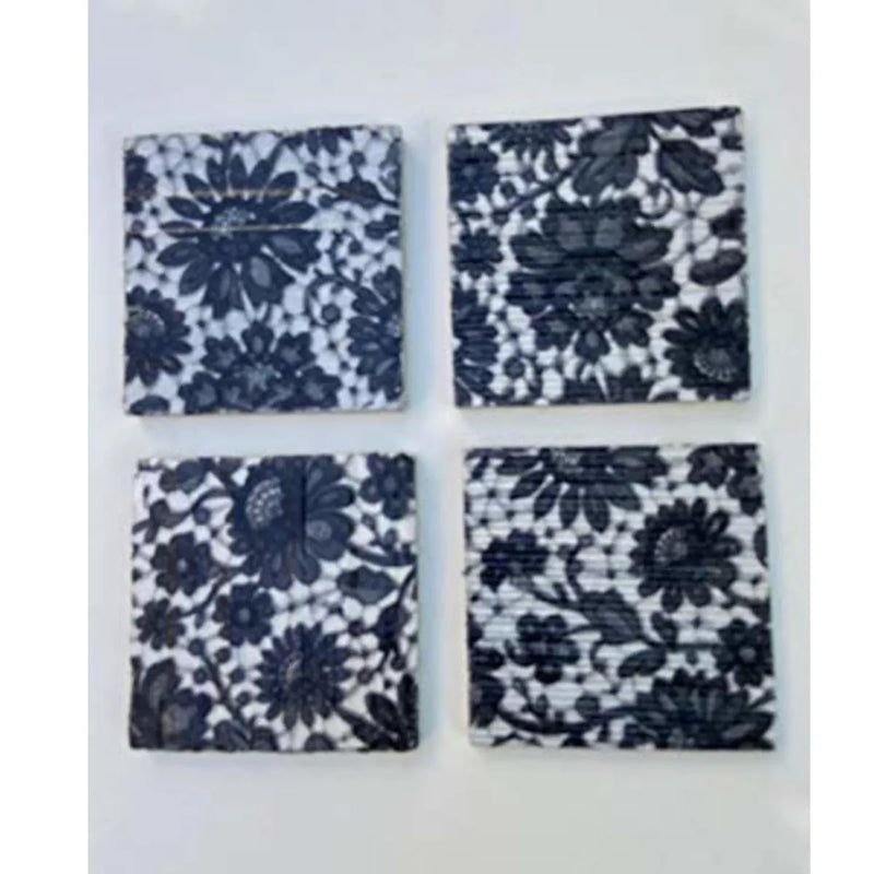 Coasters - Black and White Designer Handcrafted Marble Natural Stone Table