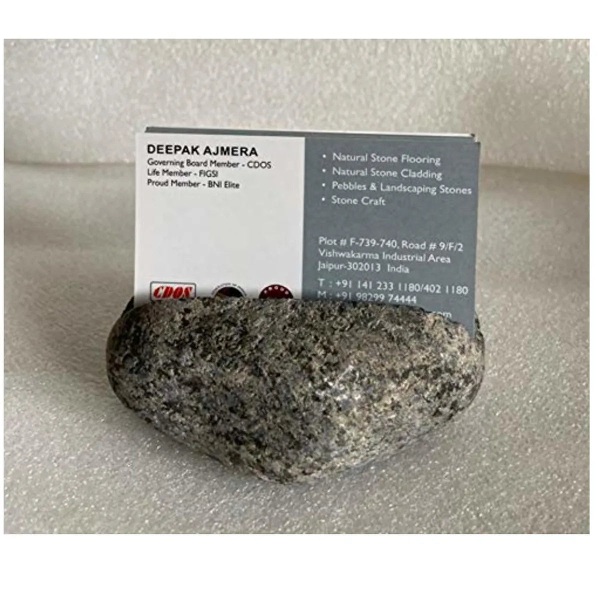 Black Beauty Natural Stone Handmade Designer Business Card Holder