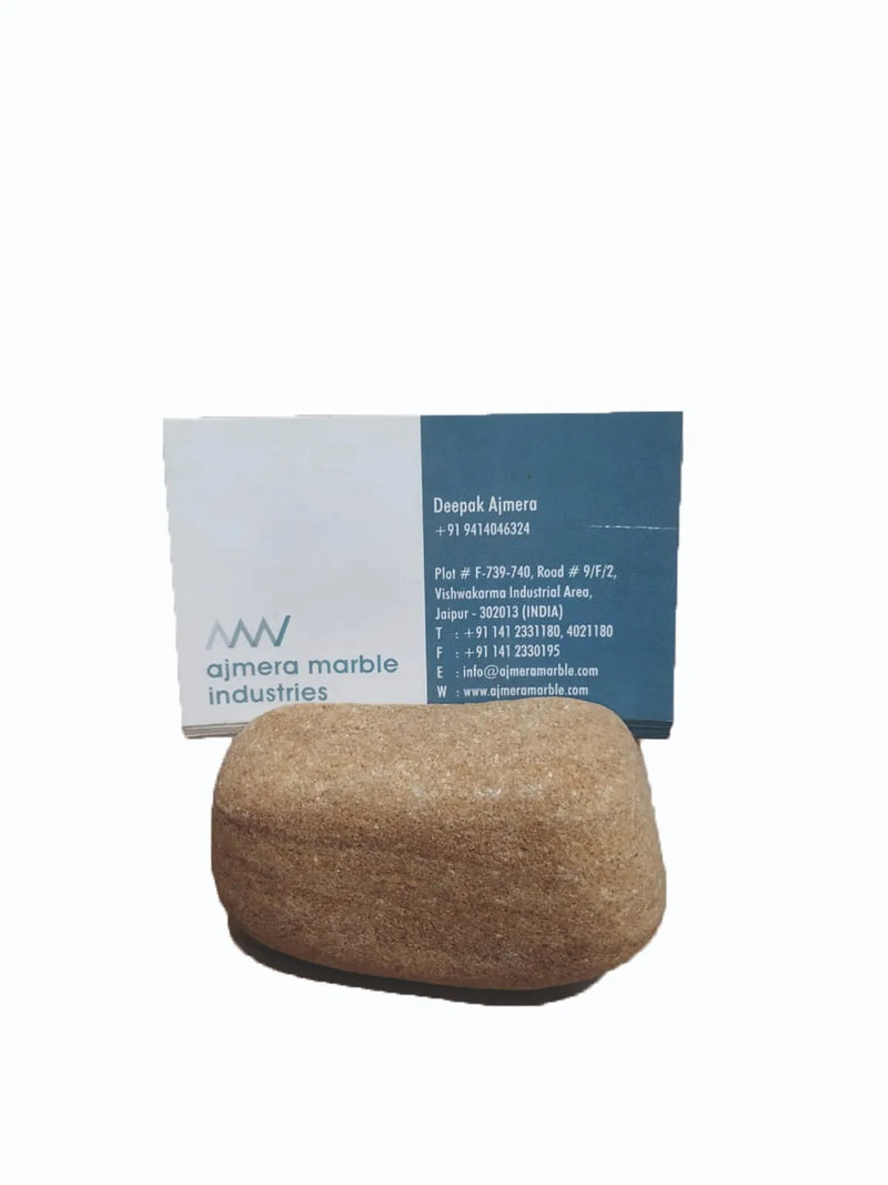 Canary Natural Stone Business Card Holder for desks and Gifting