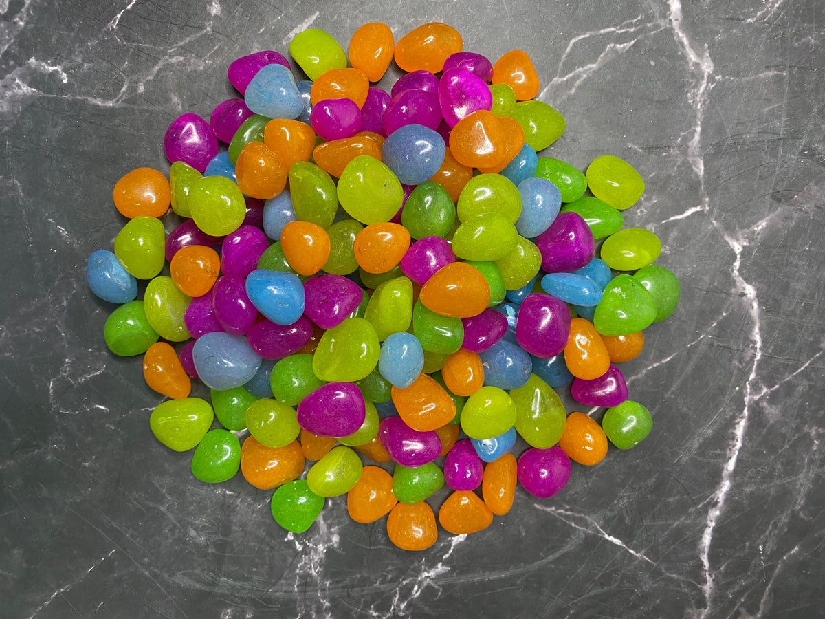 Multicolor onyx gemstone pebbles