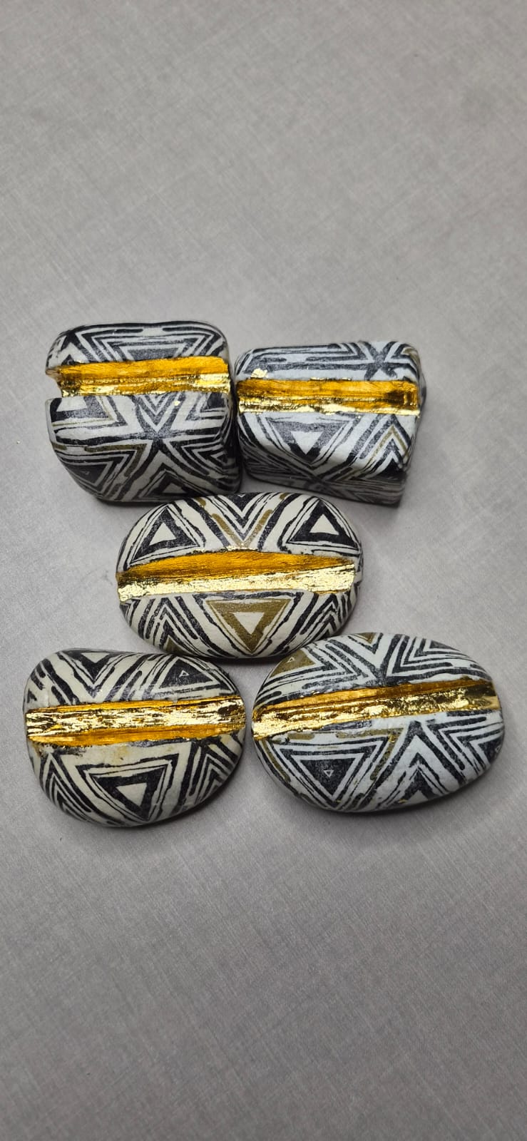 Geometric print business card holders