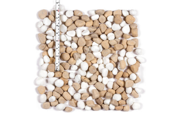 StoneStories Crystal White and Divine Gold Mixed Pebbles XS (1/2-1 inch)