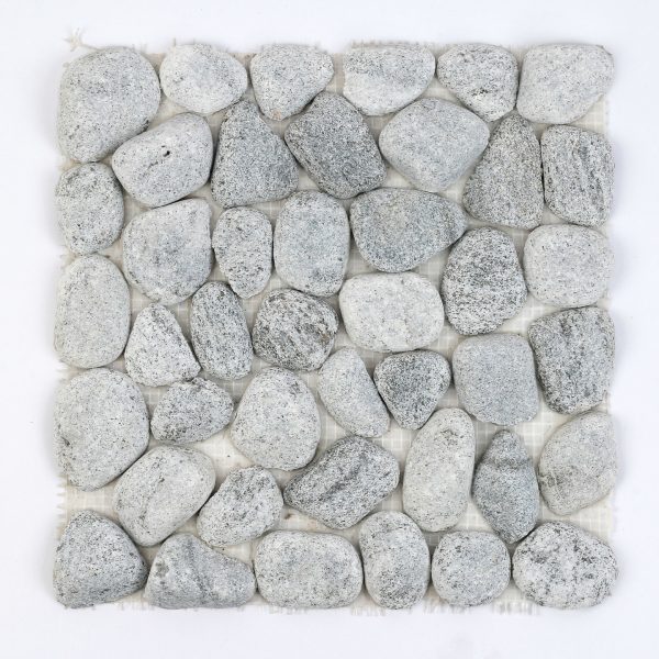 Stonestories Classic Grey Pebble Mosaic Tile for Wall Cladding and Flooring - set of 4 - 30 cm x 30 cm tile