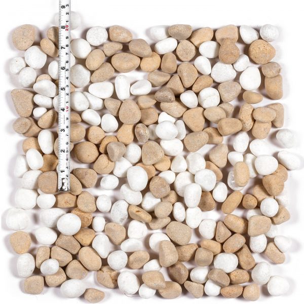 StoneStories Crystal White and Divine Gold Mixed Pebbles XS (1/2-1 inch) - Image 2