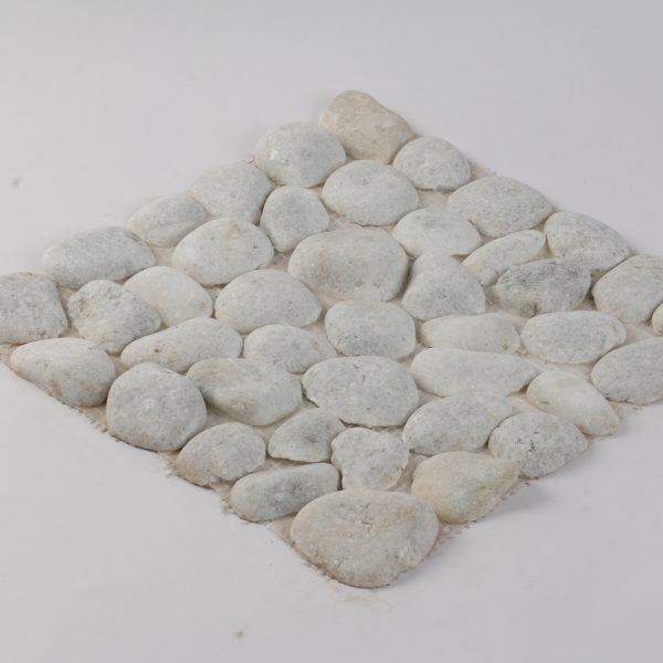 Stonestories Crystal white Pebble Mosaic Tile for Wall Cladding and Flooring - set of 4 - 30 cm x 30 cm tile - Image 2