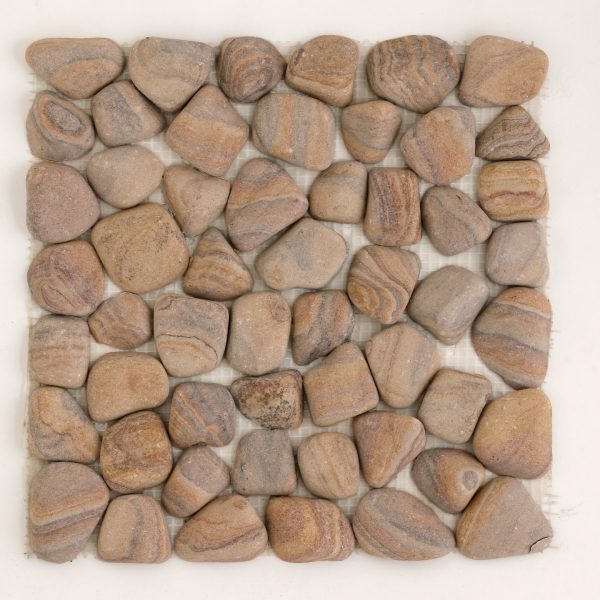 Stonestories Rainbow Pebble Mosaic Tile for Wall Cladding and Flooring - set of 4 - 30 cm x 30 cm tile