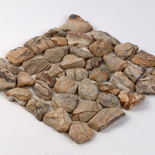 Stonestories Rainforest Brown Pebble Mosaic Tile for Wall Cladding and Flooring - set of 4 - 30 cm x 30 cm tile - Image 2