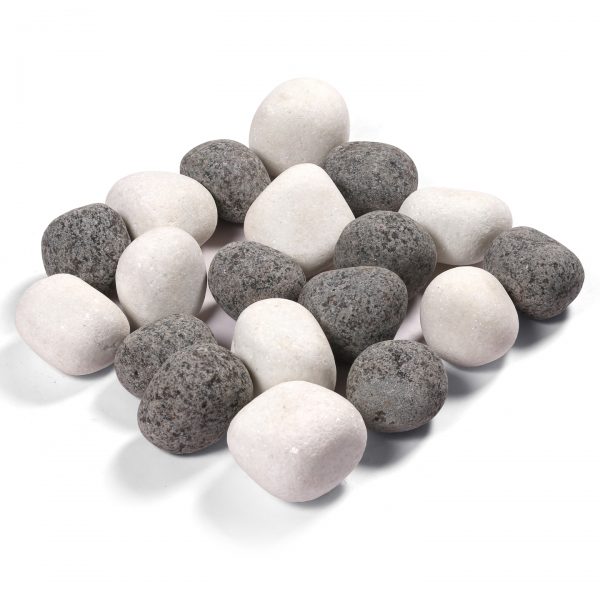 StoneStories Snow White and Black Beauty Mixed Pebbles M (2-3 inch)