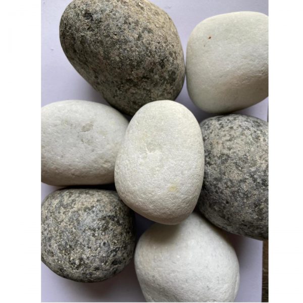 StoneStories Snow White and Black Beauty Mixed Pebbles L (3-5 inch)